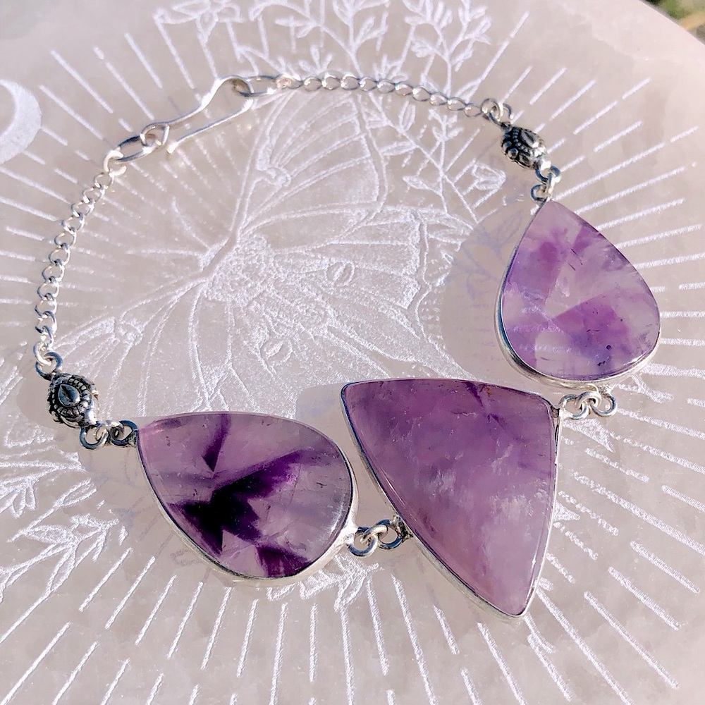 Rare Trapiche Amethyst Toggle Bracelet